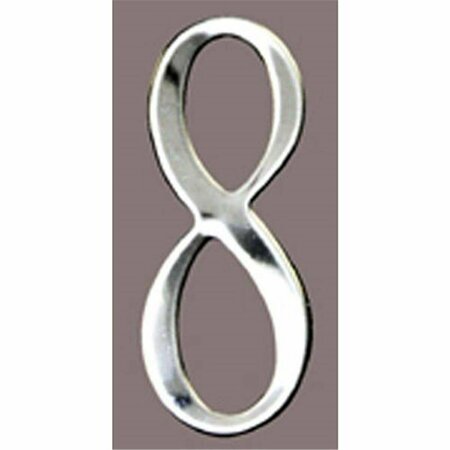 MAILBOX ACCESSORIES Stnls Steel Address Numbers Size - 3 Number - 8-Stainless Steel SS3-Number 8